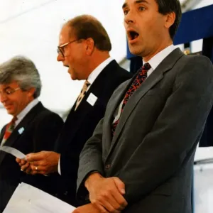 John Redwood, the Secretary of State for Wales pictured in good voice - 10th Sept 1993 John Redwood, the Secretary of State for Wales pictured in good voice - 10th Sept 1993