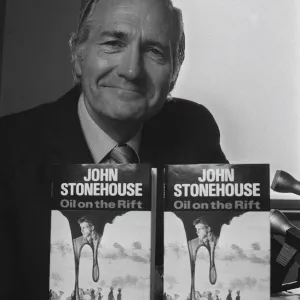 John Stonehouse Print, Former MP with Book John Stonehouse Print, Former MP with Book
