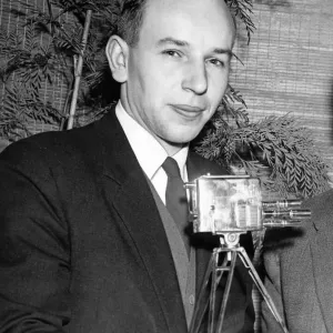 John Surtees with his BBC Sports Personality Trophy December 1959 John Surtees with his BBC Sports Personality Trophy December 1959