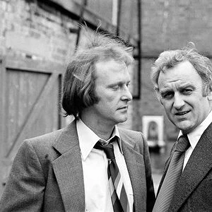 John Thaw and Dennis Waterman - March 1978 filming for the TV series "