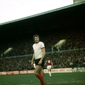 John Toshack of Liverpool in action during the League Division one match against West Ham