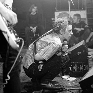 Johnny Rotten- lead singer with the Sex Pistols performing in Holland, 11 / 12 / 1977