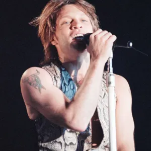 Jon Bon Jovi at Ibrox Stadium Print, 11th July 1996