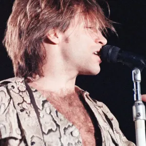 Jon Bon Jovi performing at Ibrox Stadium, Glasgow, Scotland during the group Bon Jovi