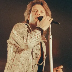 Jon Bon Jovi performing at Ibrox Stadium, Glasgow, Scotland during the group Bon Jovi