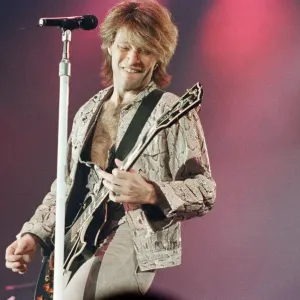 Jon Bon Jovi performing at Ibrox Stadium, Glasgow, Scotland during the group Bon Jovi