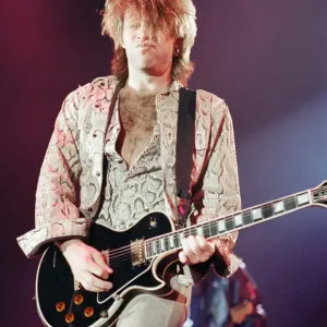 Jon Bon Jovi performing at Ibrox Stadium, Glasgow, Scotland during the group Bon Jovi
