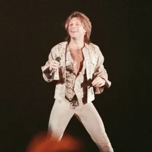 Jon Bon Jovi performing at Ibrox Stadium, Glasgow, Scotland during the group Bon Jovi