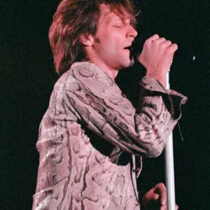 Jon Bon Jovi performing at Ibrox Stadium, Glasgow, Scotland during the group Bon Jovi