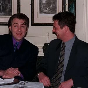 Jonathan Ross TV Presenter December 1997 With mirror man Matthew Wright A©mirrorpix