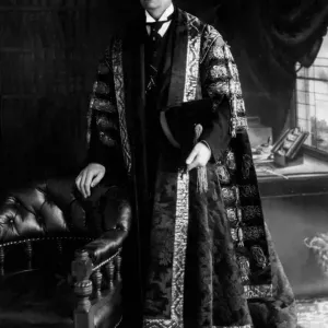 Joseph Chamberlain visible ici dans ses robes du Chancelier de l'université de Birmingham.