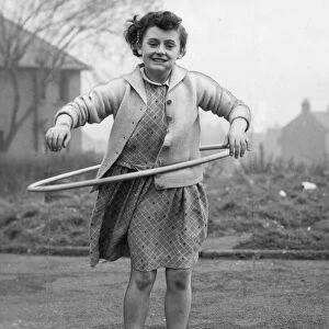 Joyce Wardle, aged 11, of Millfield Gardens, Felling spins her hula hoop