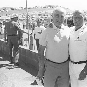 JUAN FANGIO WITH STIRLING MOSS, RACING DRIVERS-SEPT 86