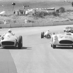 JUAN FANGIO WITH STIRLING MOSS - SEPT 86 JUAN FANGIO WITH STIRLING MOSS - SEPT 86