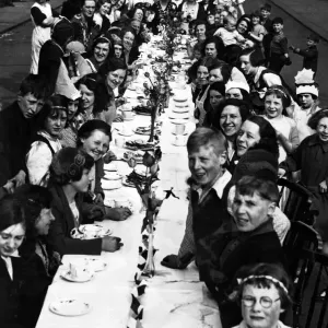 Newcastle Jubilee Tea Party Print 1935