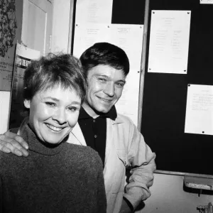 Judi Dench and Michael Williams Leave Aldwych Theatre, 16th October 1970 Print