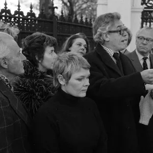 Print of Actors Protesting Outside Russian Embassy in London 1973 Print of Actors Protesting Outside Russian Embassy in London 1973