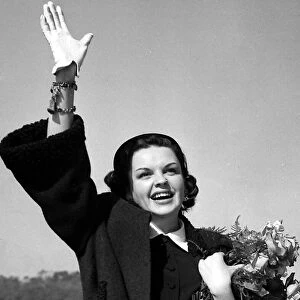 Judy Garland, American film star, arrives in Plymouth. April 1951