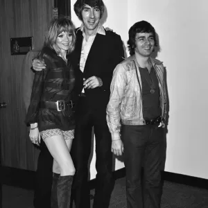 Judy Huxtable, Peter Cook and Dudley Moore at Heathrow Airport Print 1971 Judy Huxtable, Peter Cook and Dudley Moore at Heathrow Airport Print 1971