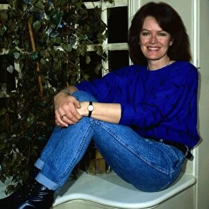 Judy Loe sitting At window sill January 1987