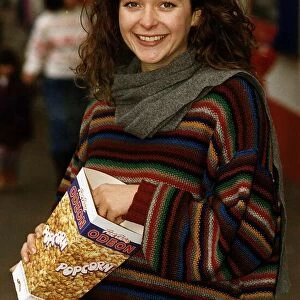 Julia Sawalha Actress who stars in Absolutely Fabulous wearing Large Knitted