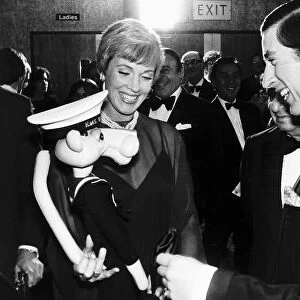 Julie Andrews Actress wife of Pink Panther film director Blake Edwards presents a model