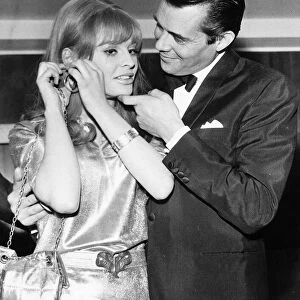 Julie Christie Actress pictured with Dirk Bogarde Actor at the Grosvenor House Hotel
