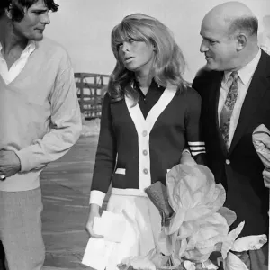 Julie Christie Print with John Schlesinger and Don Bessant 1966 Julie Christie Print with John Schlesinger and Don Bessant 1966