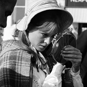 Julie Christie on the set of "Far from the Madding Crowd"in Weymouth, Dorset