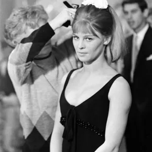 Julie Christie shooting nightclub scenes print, 13th November 1964