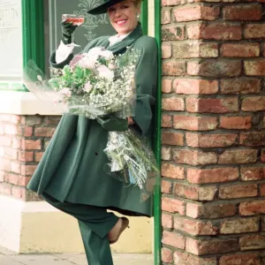 Julie Goodyear is pictured outside The Rovers Return on the set of Coronation Street Julie Goodyear is pictured outside The Rovers Return on the set of Coronation Street