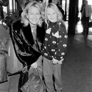 Juliet Mills and Melissa Arrive at Gatwick Airport Print