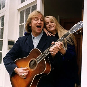 Justin Hayward lead singer of the moody blues plays guitar with his daughter Doremi