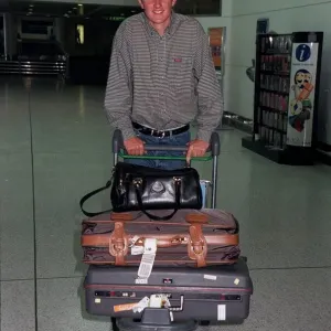 Justin Rose Golf September 1998 Schoolboy golf champion arriving at Heathrow Justin Rose Golf September 1998 Schoolboy golf champion arriving at Heathrow