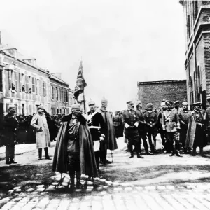 Kaiser Wilhelm II seen here reviewing the Prussian Guards Division at Marles in the Somme