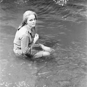 Karin Dor, German actress, on the set of new James Bond film, You Only Live Twice Karin Dor, German actress, on the set of new James Bond film, You Only Live Twice
