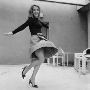 Karin Dor, German actress, in the UK to film scenes for new James Bond film Karin Dor, German actress, in the UK to film scenes for new James Bond film