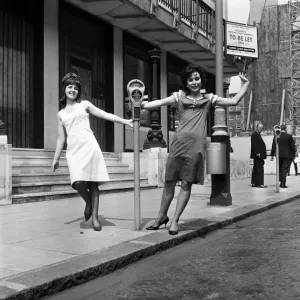 Print of two young actresses, Karin Fernald and Pauline Collins Print of two young actresses, Karin Fernald and Pauline Collins