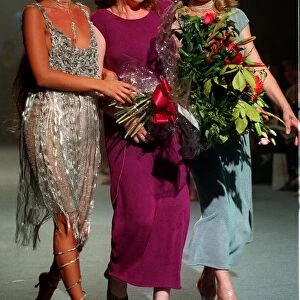 Kate Moss Supermodel (left) September 1997 wearing clothing