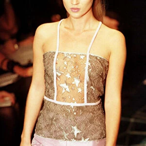 Kate Moss Supermodel at Versace show October 1997 models one of Donatella