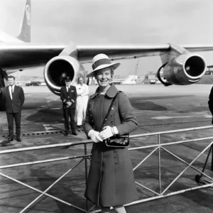 Print of Katharine, Duchess of Kent at Heathrow Airport