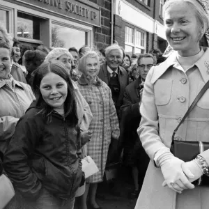 Katharine, Duchess of Kent meets the people of Grosmont before opening the 18-mile Katharine, Duchess of Kent meets the people of Grosmont before opening the 18-mile