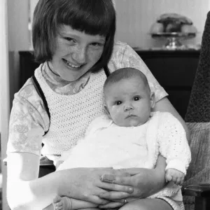 Kathryn Wood of Farsley, Pudsey, Leeds poses for the camera with her eight week old niece Kathryn Wood of Farsley, Pudsey, Leeds poses for the camera with her eight week old niece