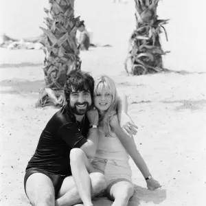 Keith Moon, drummer of The Who rock group with model Annette Lax in the resort of Malibu Keith Moon, drummer of The Who rock group with model Annette Lax in the resort of Malibu