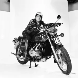 Keith Moon on Honda Gold Wing, 4th January 1976 Print