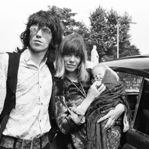 Keith Richard of the Rolling Stones at Kings College Hospital on 18th August 1969 to