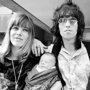 Keith Richards of the Rolling Stones at Kings College Hospital on 18 August 1969 to