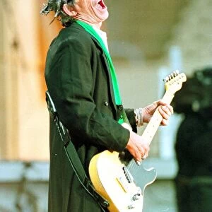 Keith Richards of The Rolling Stones, performing at Murrayfield Stadium