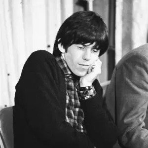 Keith Richards of The Rolling Stones in the studio after meeting fans on Broadway Keith Richards of The Rolling Stones in the studio after meeting fans on Broadway