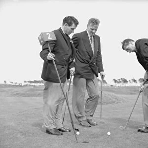 Ken Barnes seen here on the golf course at Eastbourne with Don Revie